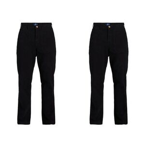 George Pants Mens 32x30 Black‎ Flap Pockets Straight Fit Utility Work New